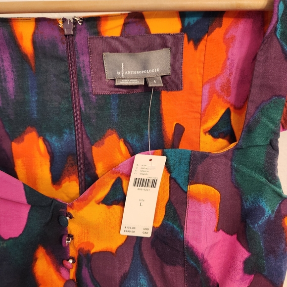 Anthropologie The Cecily Fit & Flare Sweetheart Dress sz L - Picture 5 of 6